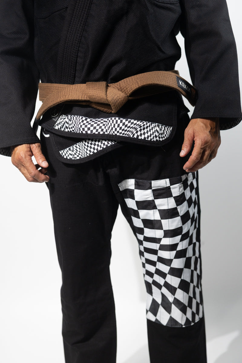 NEON FLOW KIMONO - BLACK