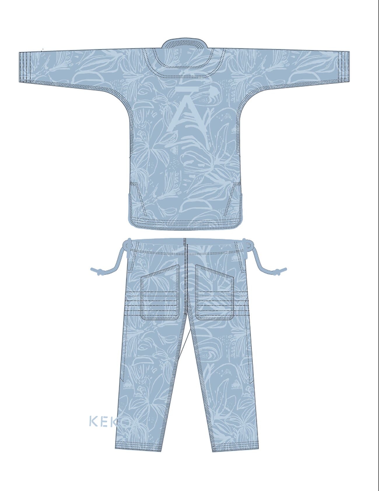 LOLA ALOHA KIMONO - SKY BLUE